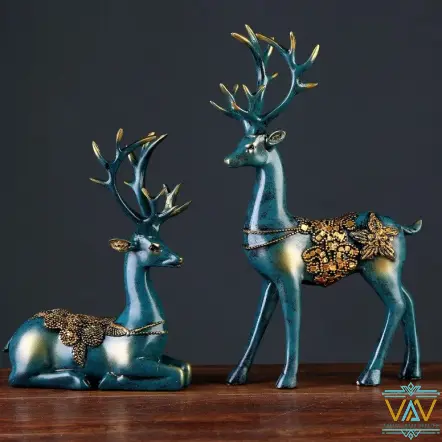 Deer statue woodturning for sale